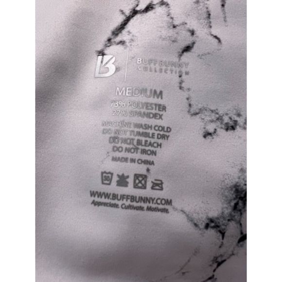 NWT BuffBunny Limitless Leggings in White Marble size M - Picture 9 of 11